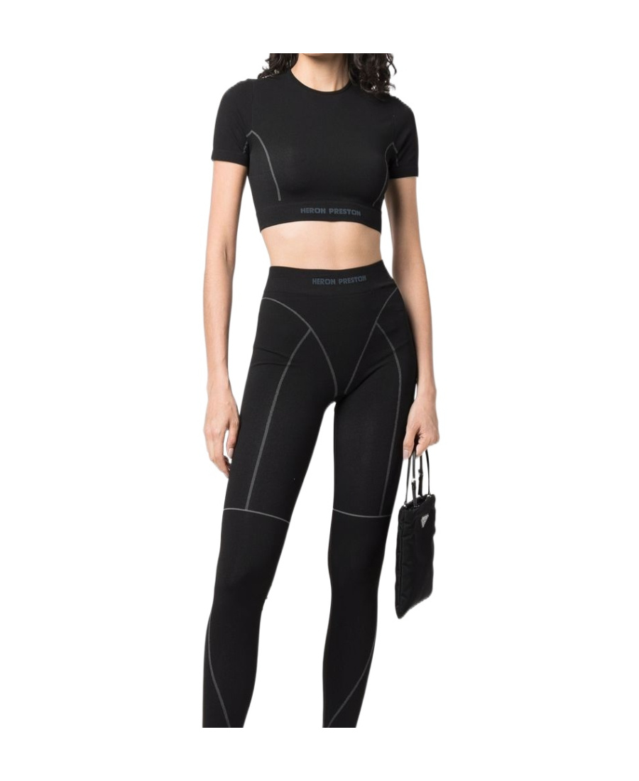 Heron Preston Logo Short Sports T-shirt In Black