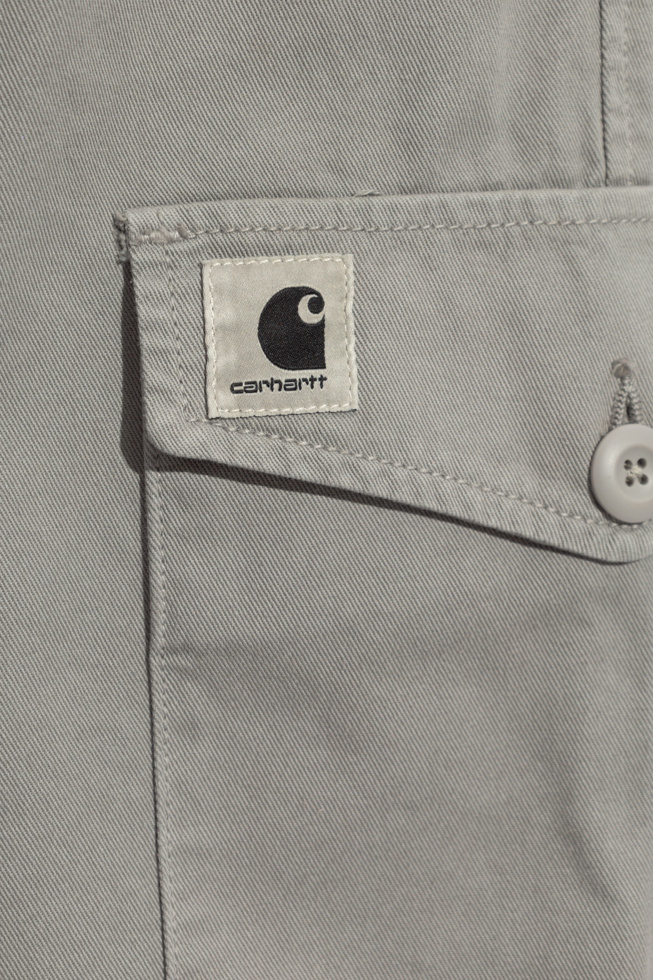 Carhartt Collins Cotton Cargo Trousers In Gray