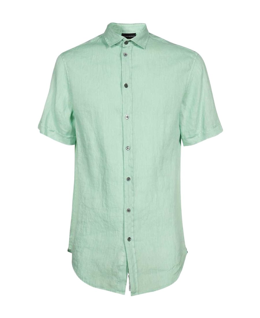 EMPORIO ARMANI SHORT-SLEEVE LINEN SHIRT