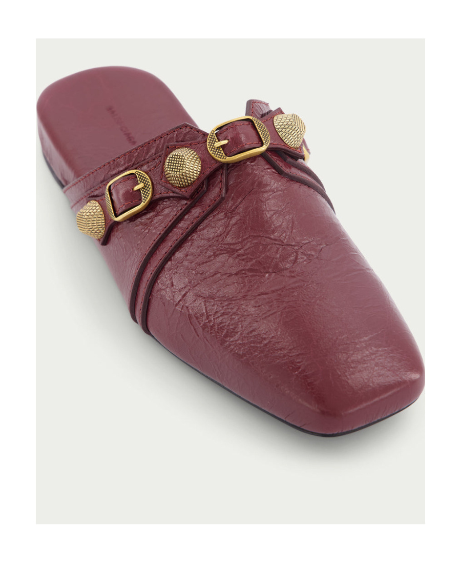 Balenciaga Square Head Flat-soled Shoes In Red