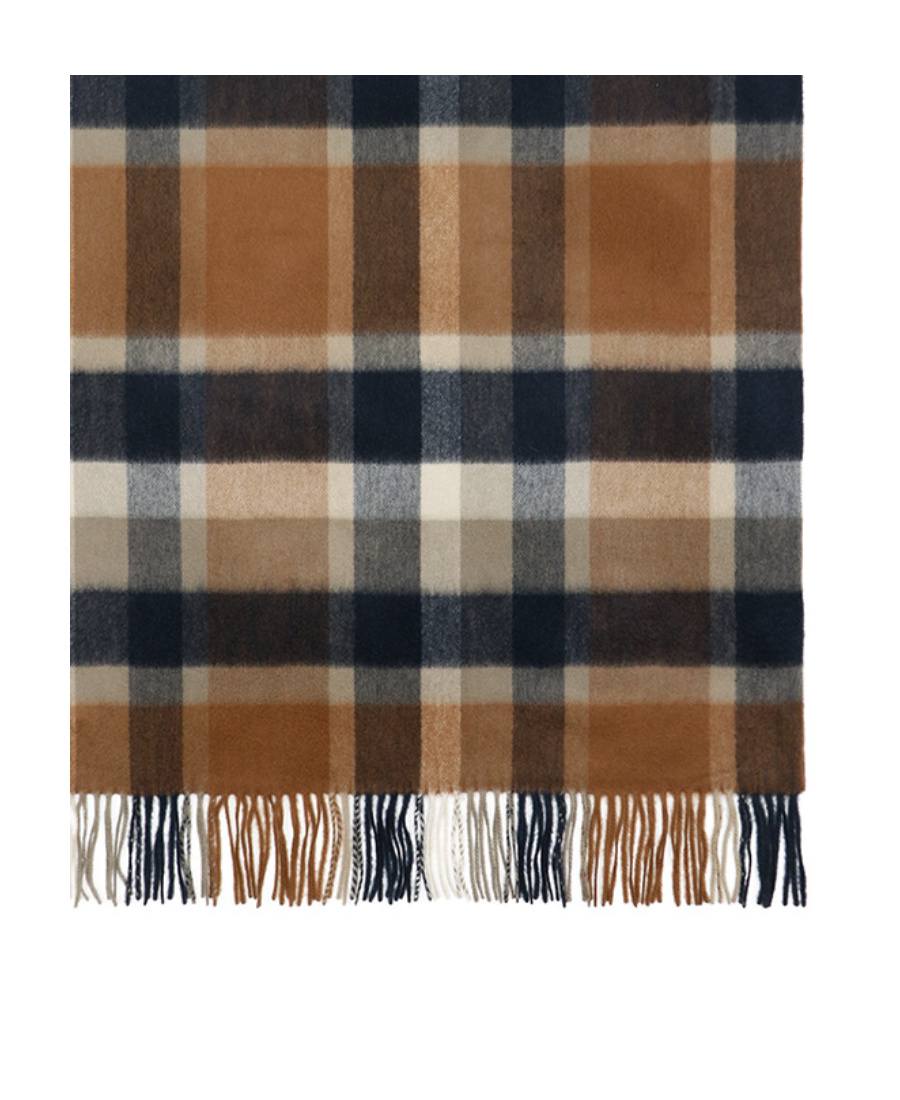 Weekend Max Mara Checkered Fringed Scarf In Multicolor