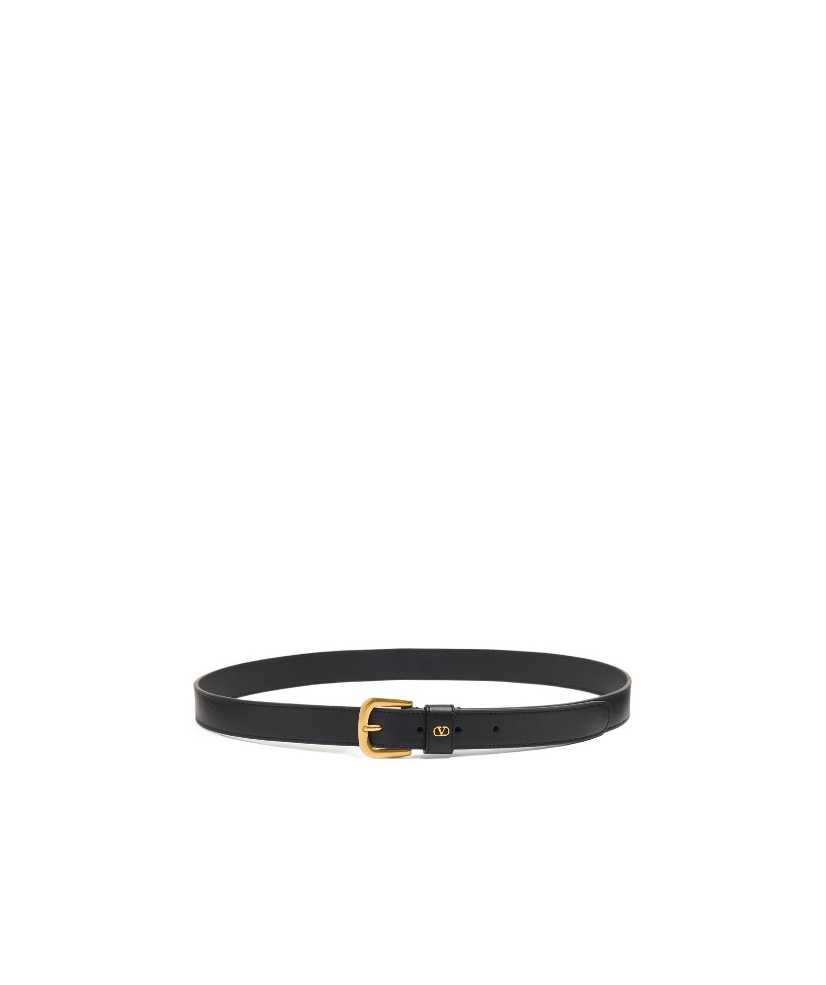 Valentino Logo Belt In Black