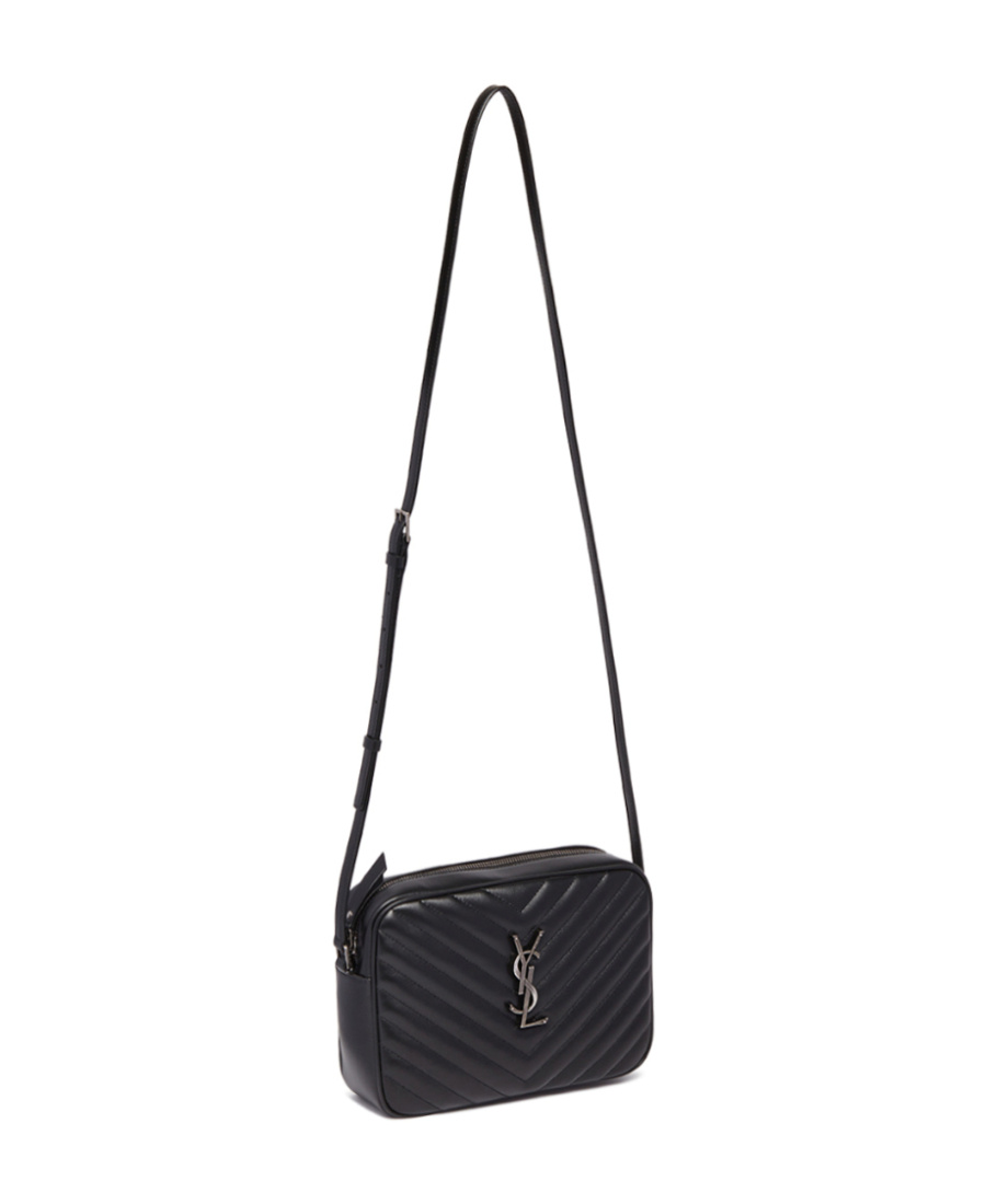 Saint Laurent Lou Leather Camera Bag In Black