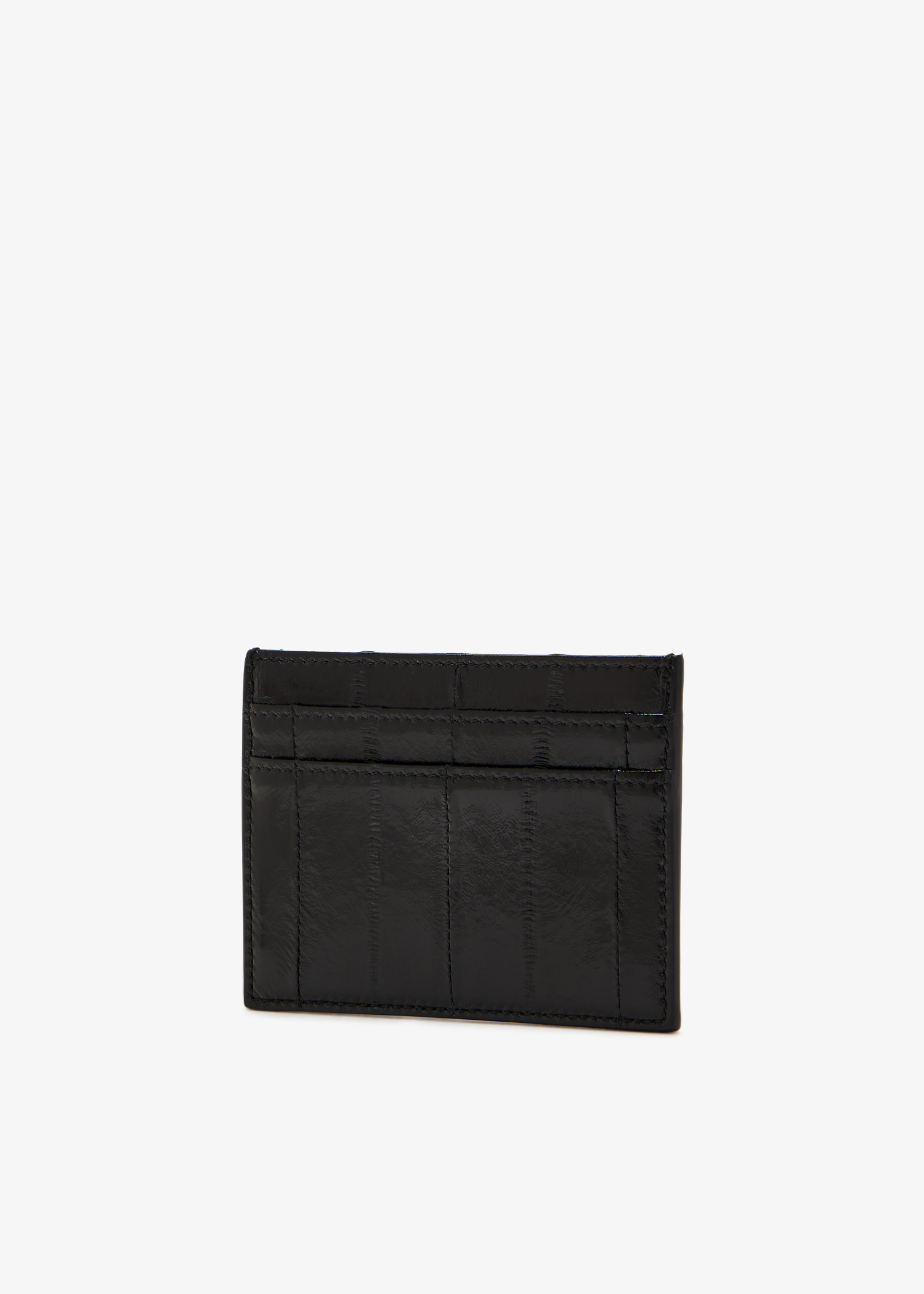 Dolce & Gabbana Textured Leather Card Holder In Black