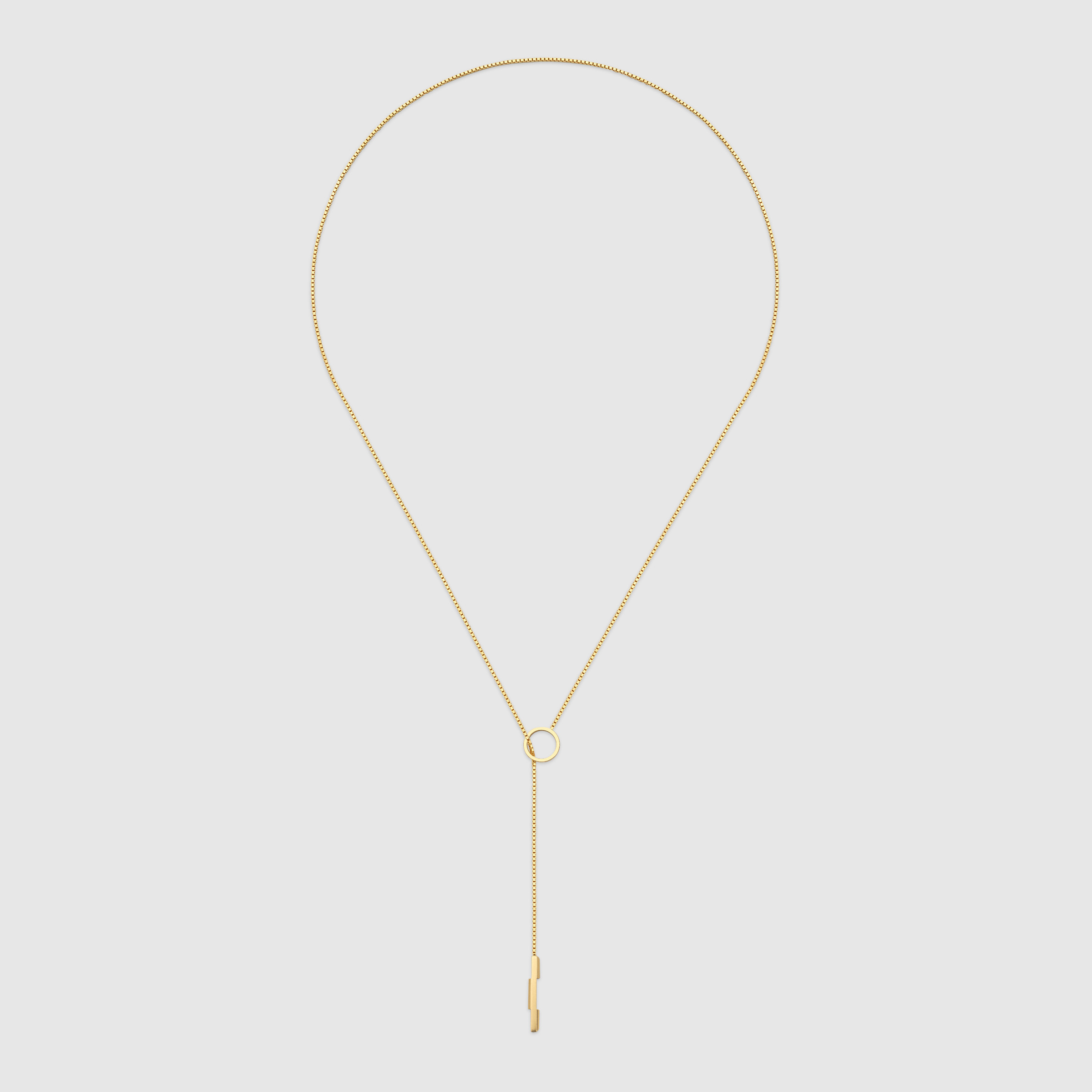 Gucci Link To Love Lariat Necklace In Gold