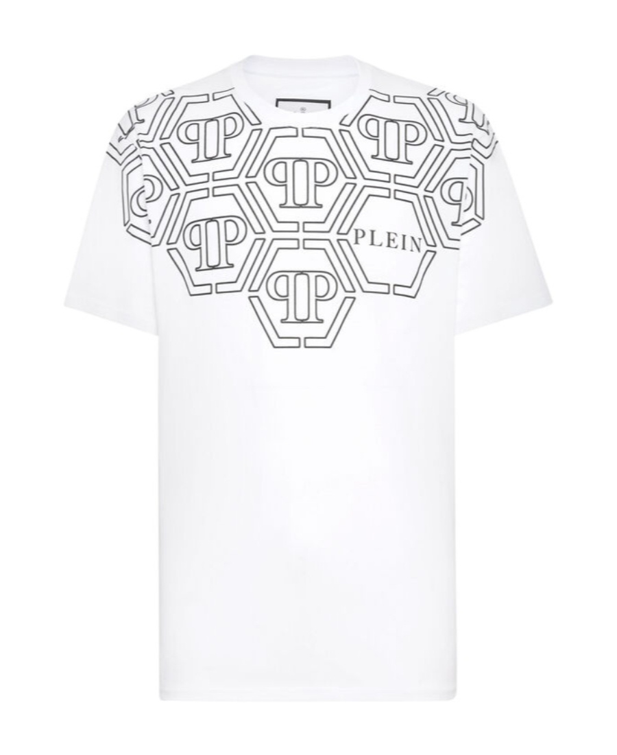Philipp Plein Ss Hexagon Round-neck T-shirt In White