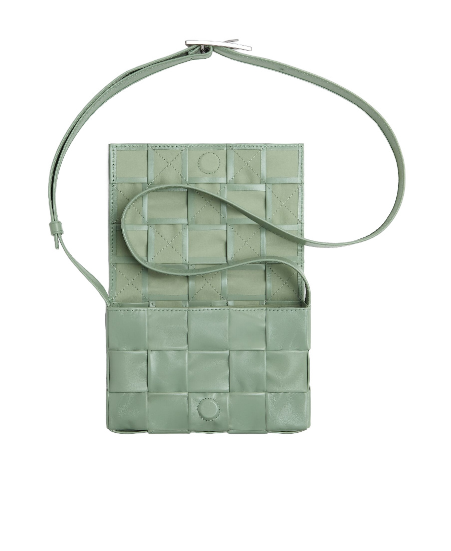Bottega Veneta Cassette Satchel Bag In Green
