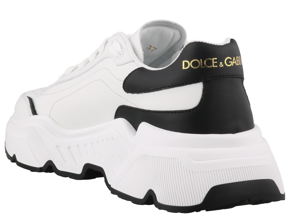 Dolce & Gabbana Daymaster Mix-leather Trainer Sneakers In White