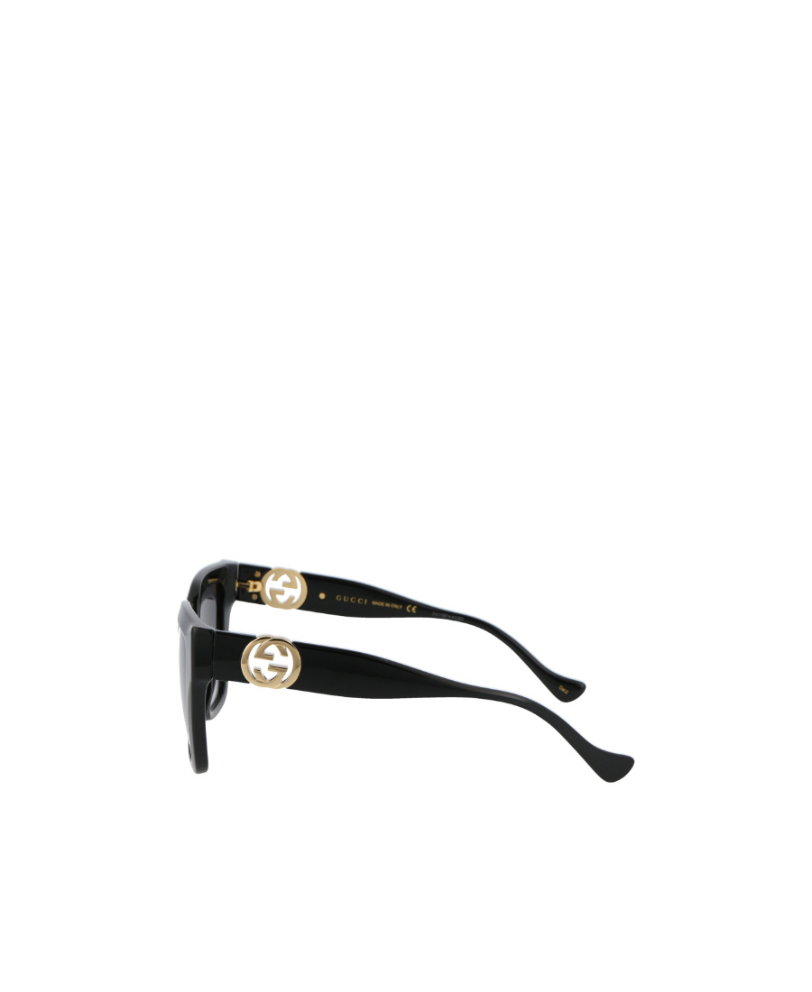 Gucci Interlocking G Logo Square-frame Sunglasses In Black
