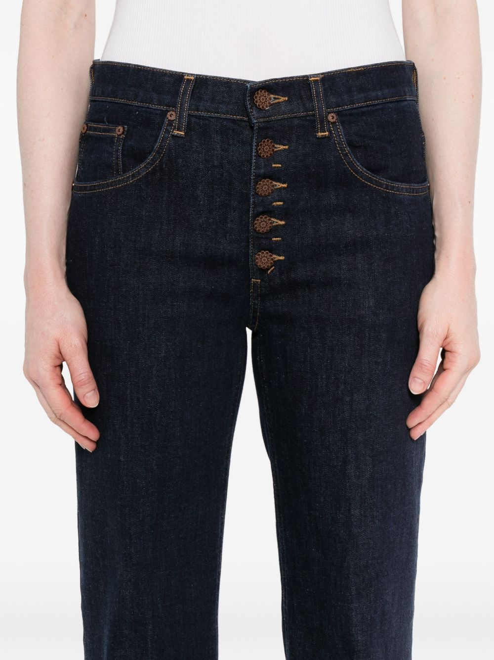 Dondup Button-fly Jeans In Blue