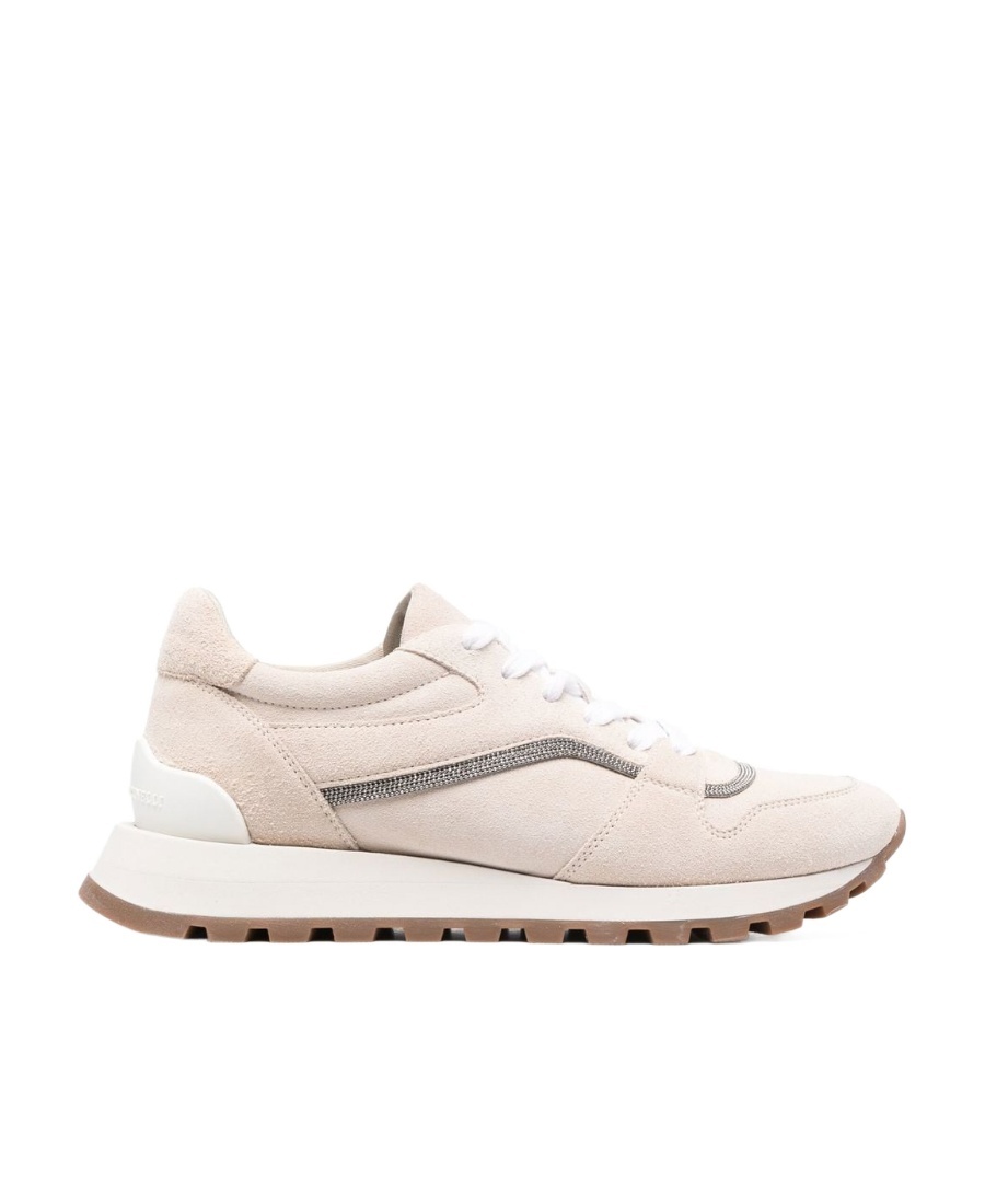 Brunello Cucinelli 20mm Suede Low-top Sneakers In Nude