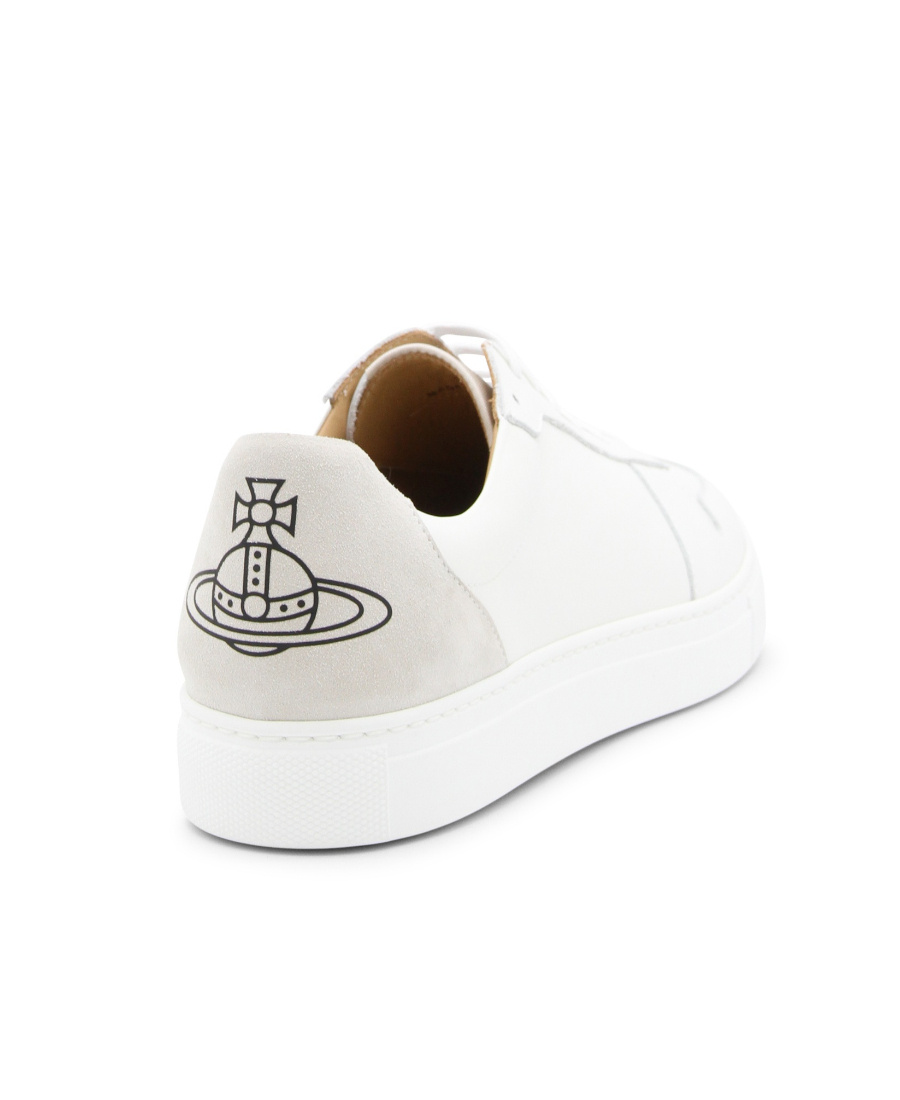 Vivienne Westwood Logo-print Calf Leather Sneakers In White