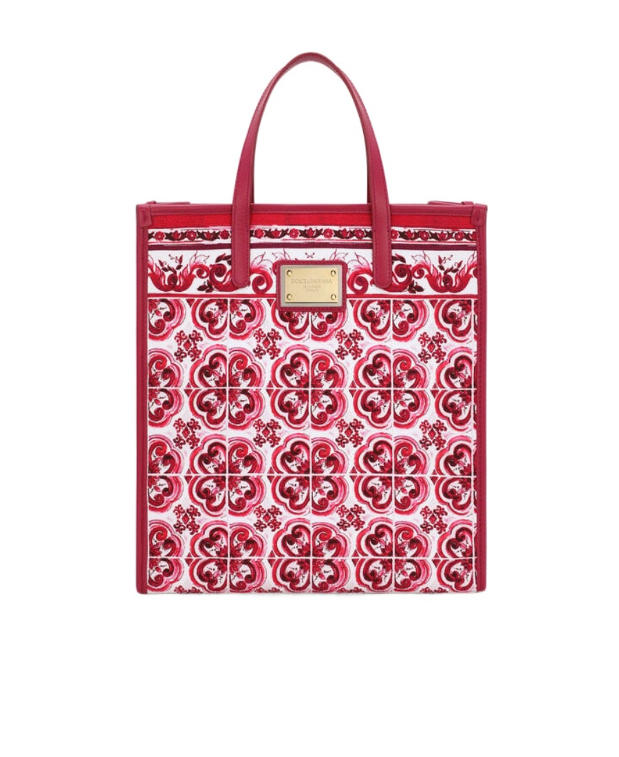 Dolce & Gabbana Small Shopping Tote Bag In Red
