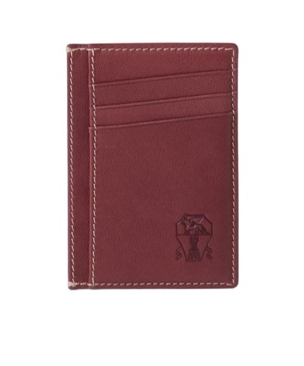 Brunello Cucinelli Debossed-logo Cardholder In Burgundy