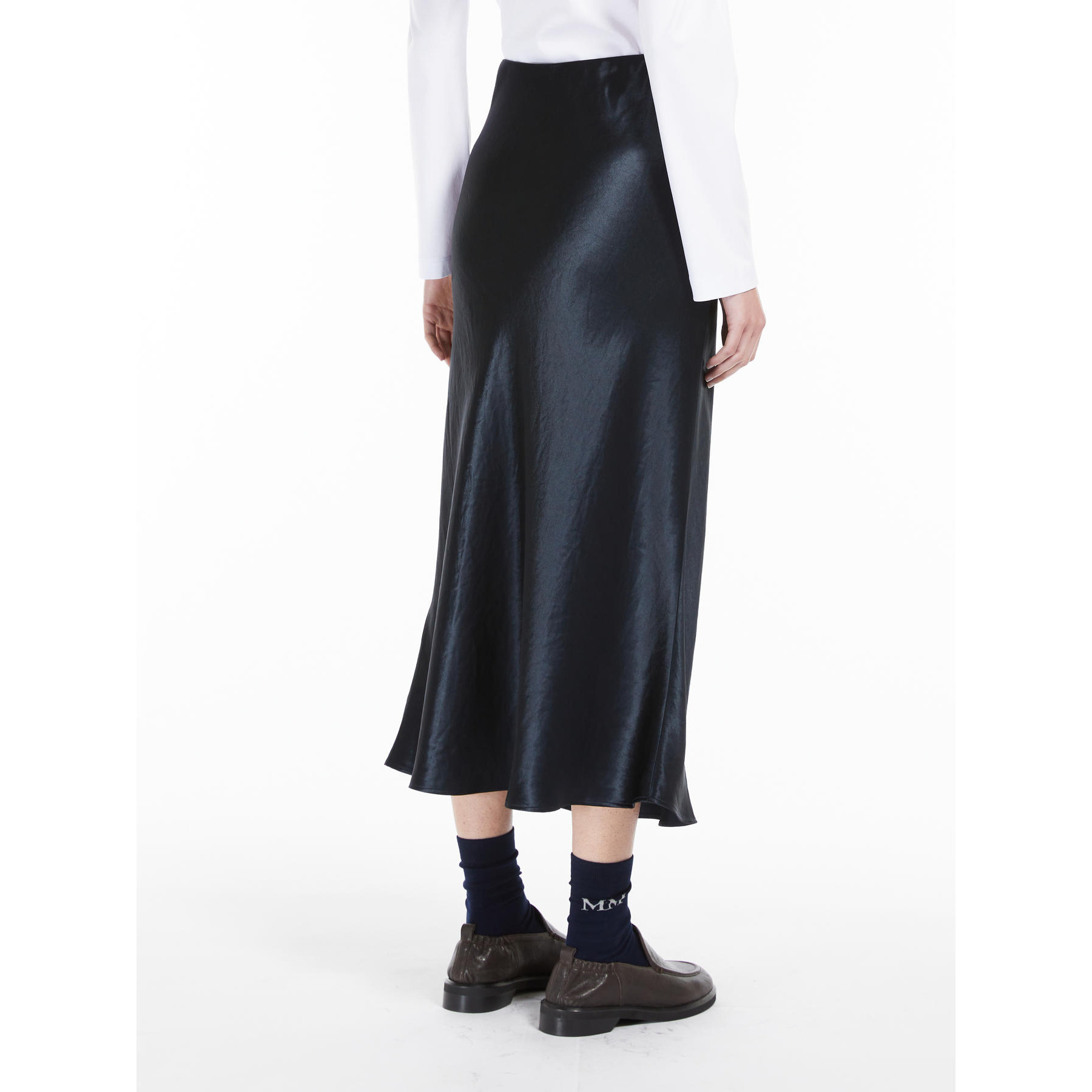 Max Mara Ruffled Skirt In Black