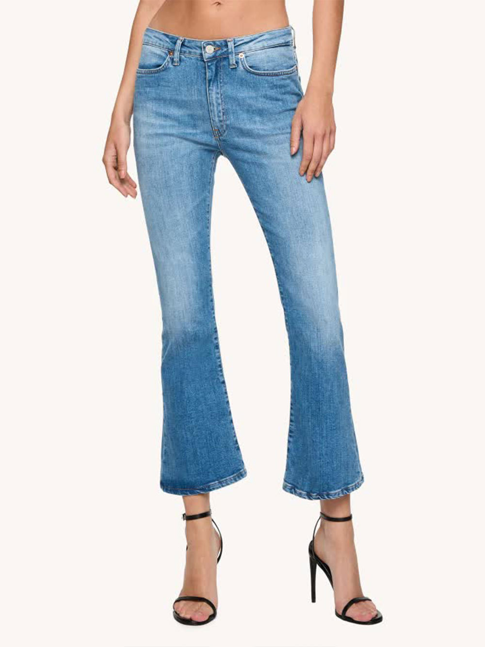 Shop Dondup Mandy High-rise Bootcut Jeans In Blue