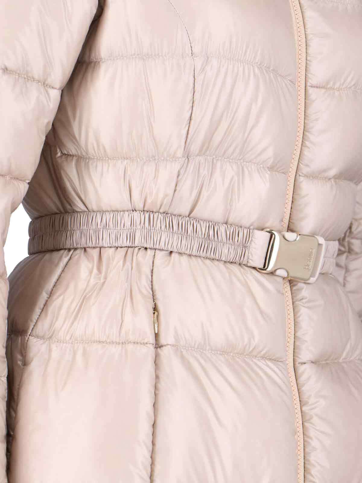 Herno Maxi Belted Down Jacket In Neutral
