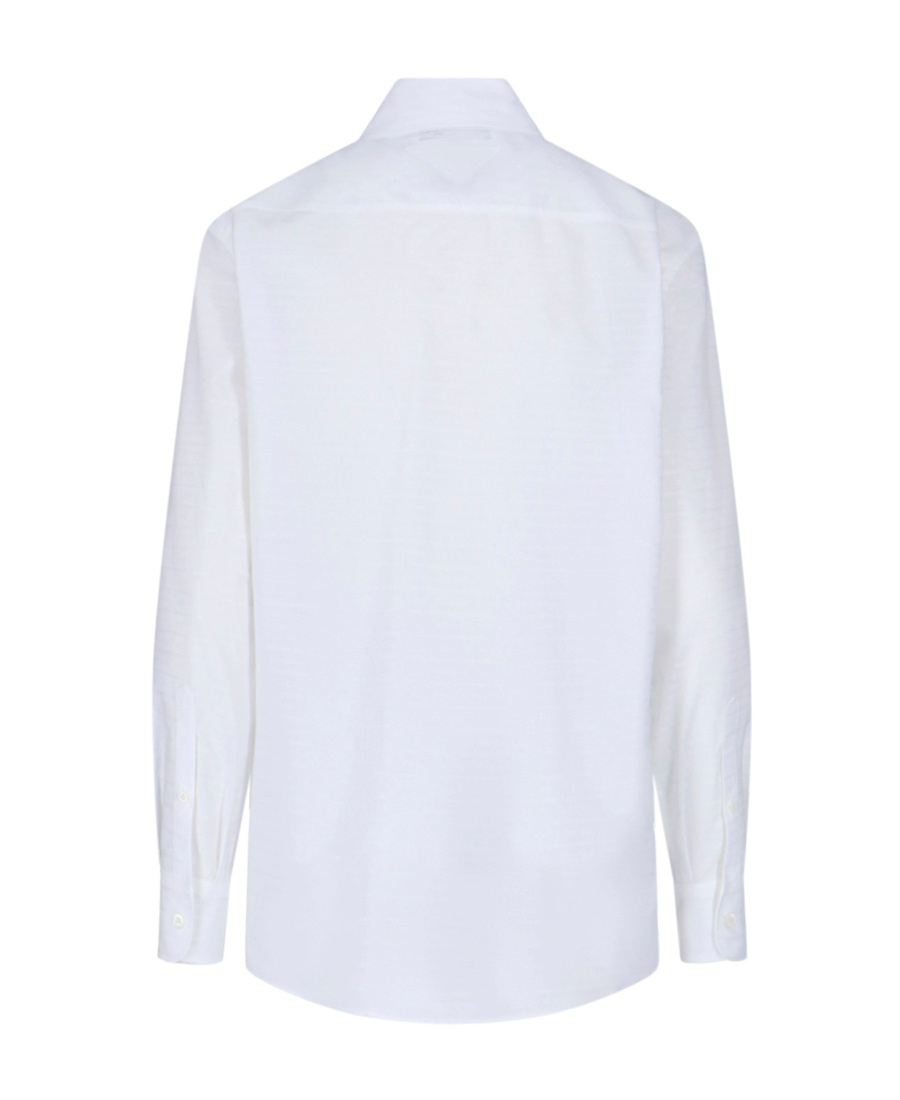 Prada Chest-pocket Button-down Shirt In White