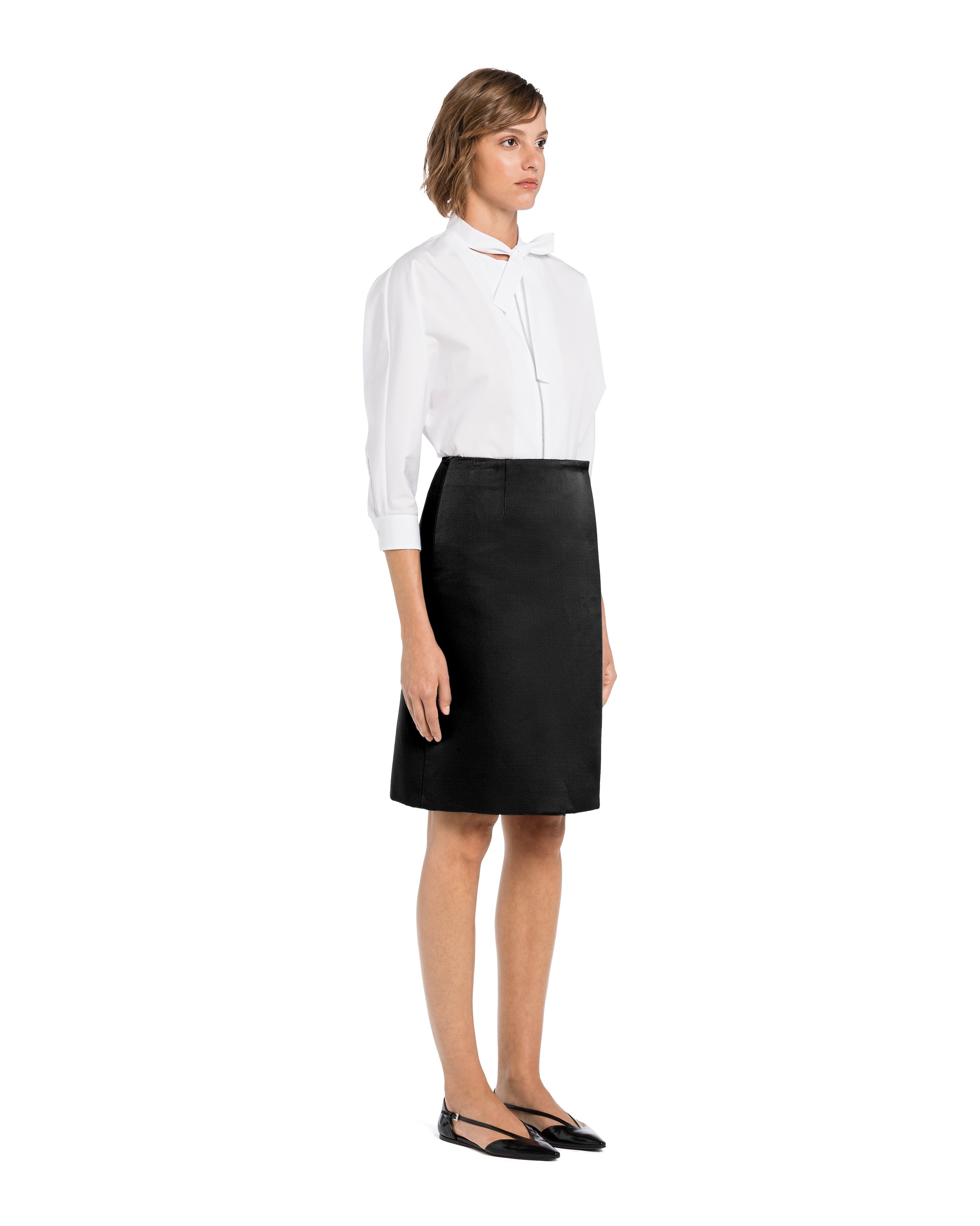 Prada Straight Half-length Skirt In Black