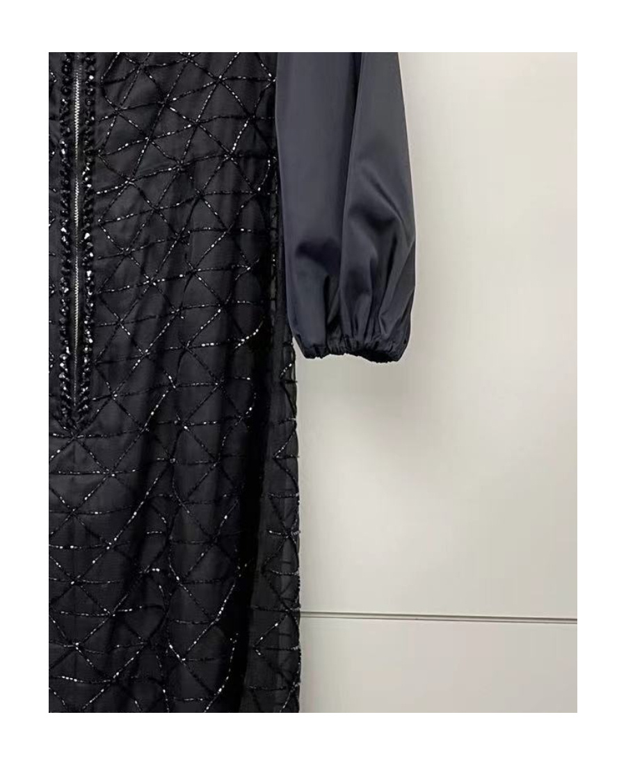 Prada V-neck Dress In Black