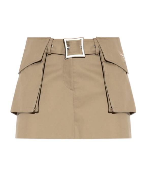 Mcm Adjustable Pin-button Skirt In Neutral