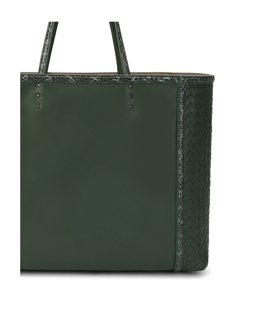 Bottega Veneta Logo Handbag In Green
