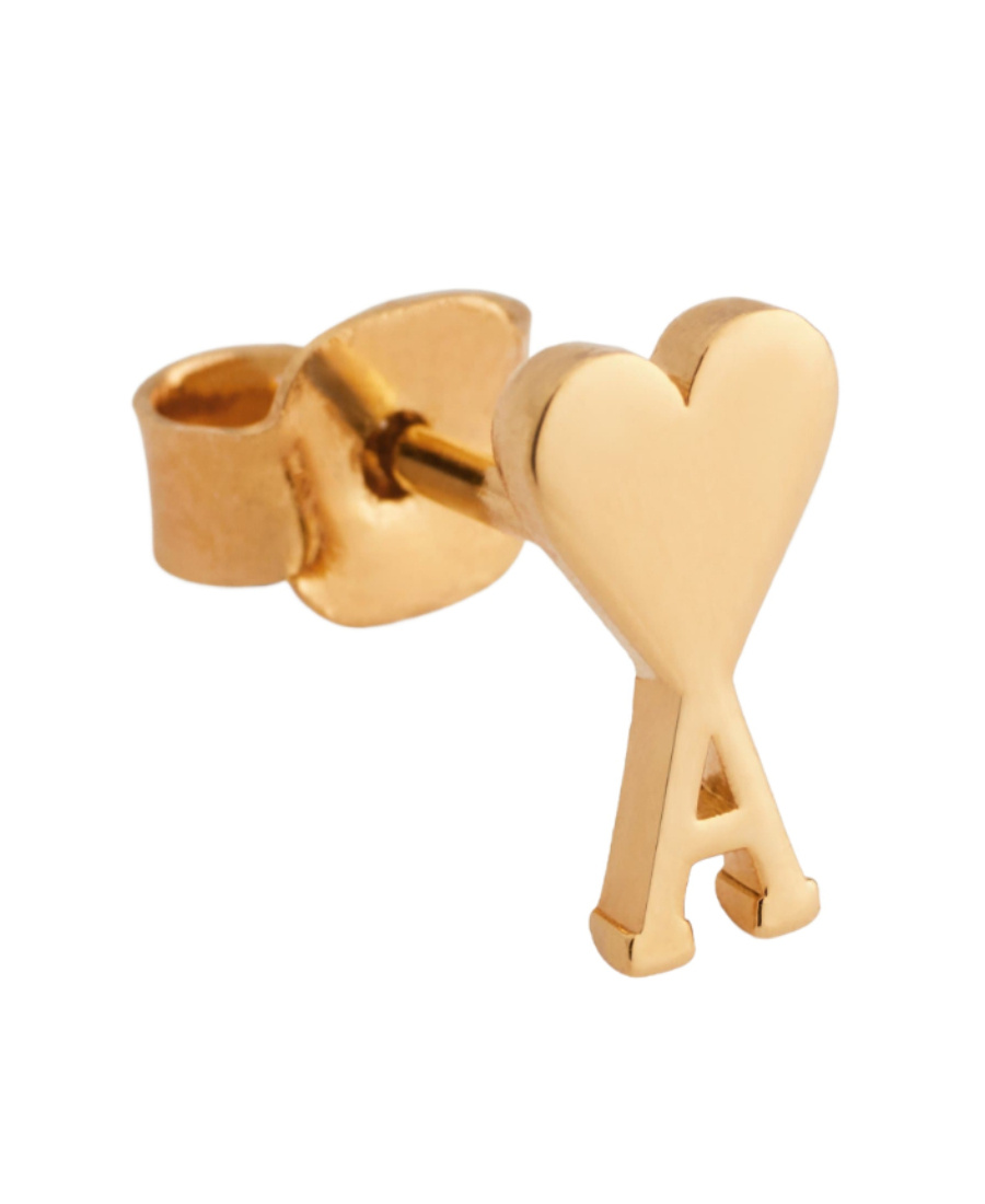 Ami Alexandre Mattiussi Ami De Coeur Single Earring In Yellow
