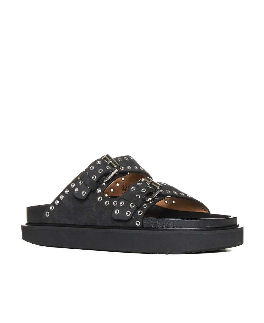 ISABEL MARANT ISABEL MARANT BUCKLE DETAILED SLIP-ON SANDALS 