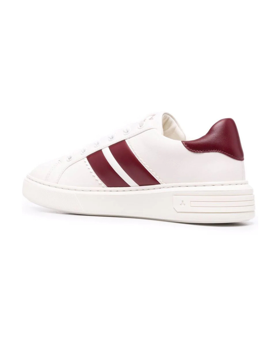 Shop Bally Mikki Logo-stripe Leather Sneakers In White