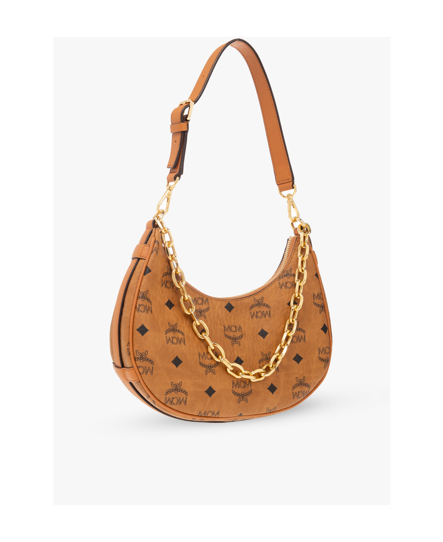 Mcm Small Aren Hobo Shoulder Bag In Brown