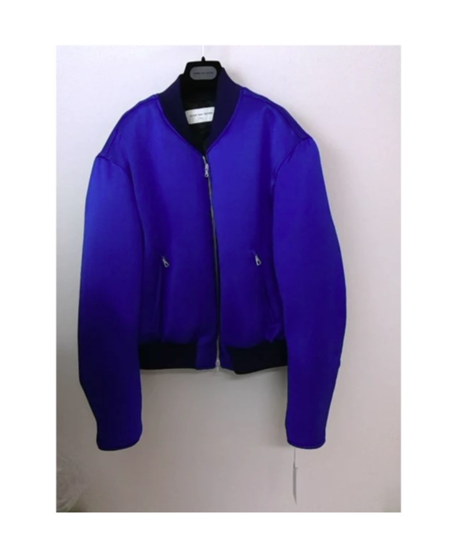 Dries Van Noten Logo Casual Jacket In Blue