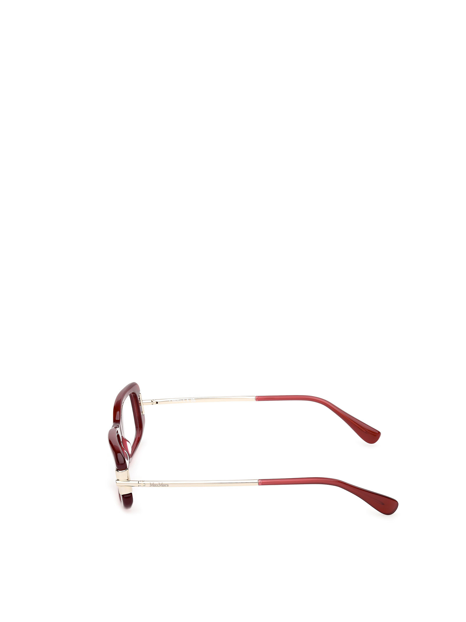 Max Mara Rectangular Frame Glasses In Red
