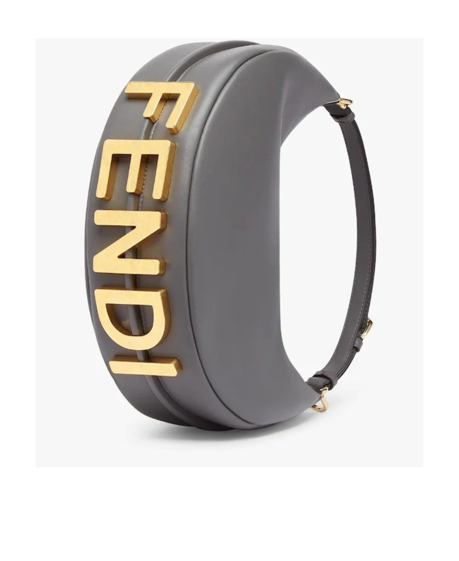 Fendi Graphy Shoulder Bag In Gray