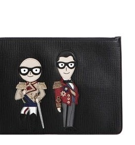 Dolce & Gabbana Printed Handbag In Black