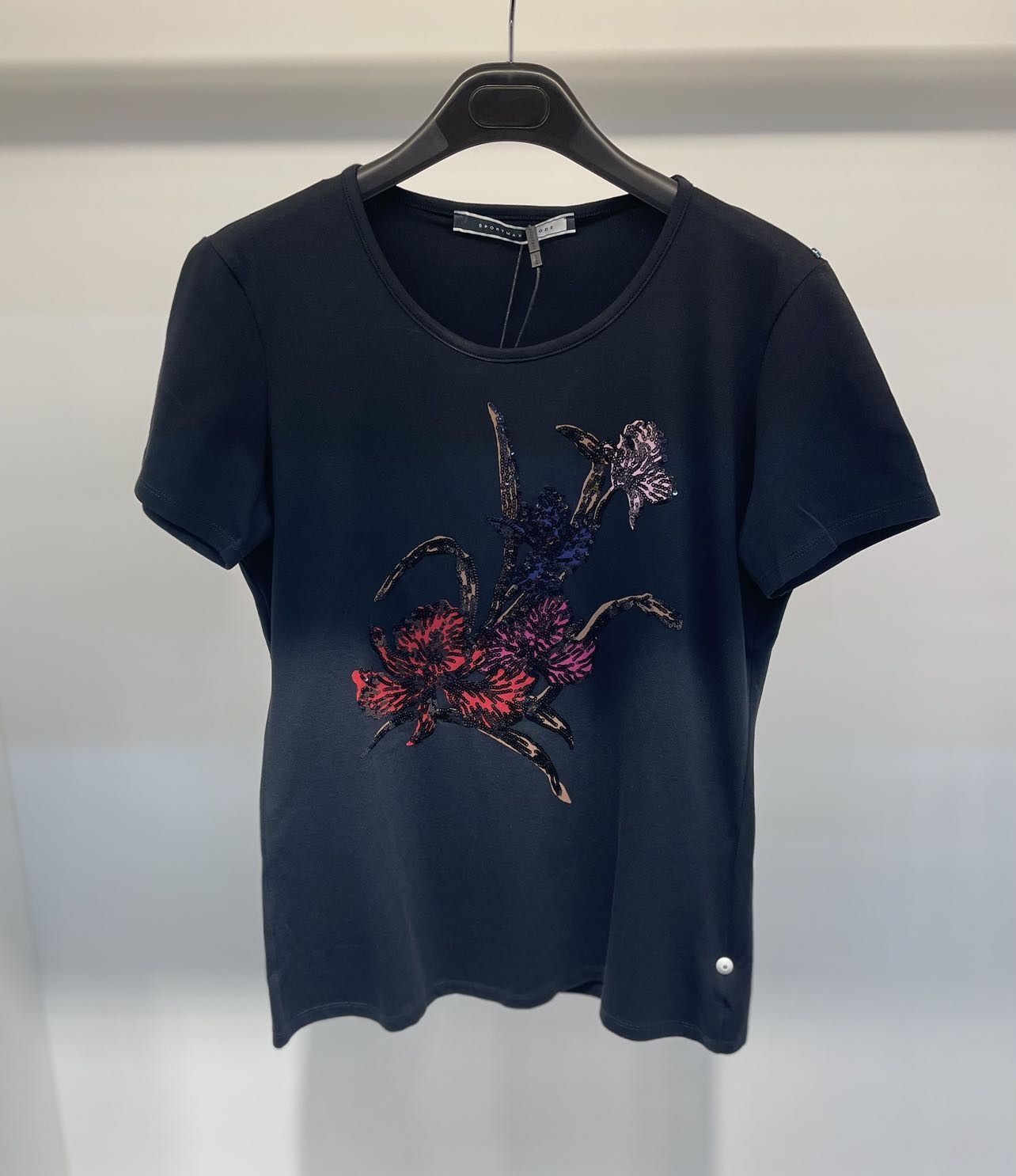 Sportmax Short-sleeved T-shirt In Black