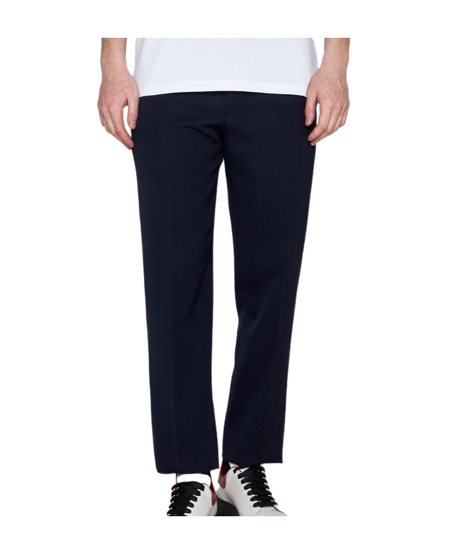 Alexander Mcqueen Tailored Straight-leg Trousers In Black