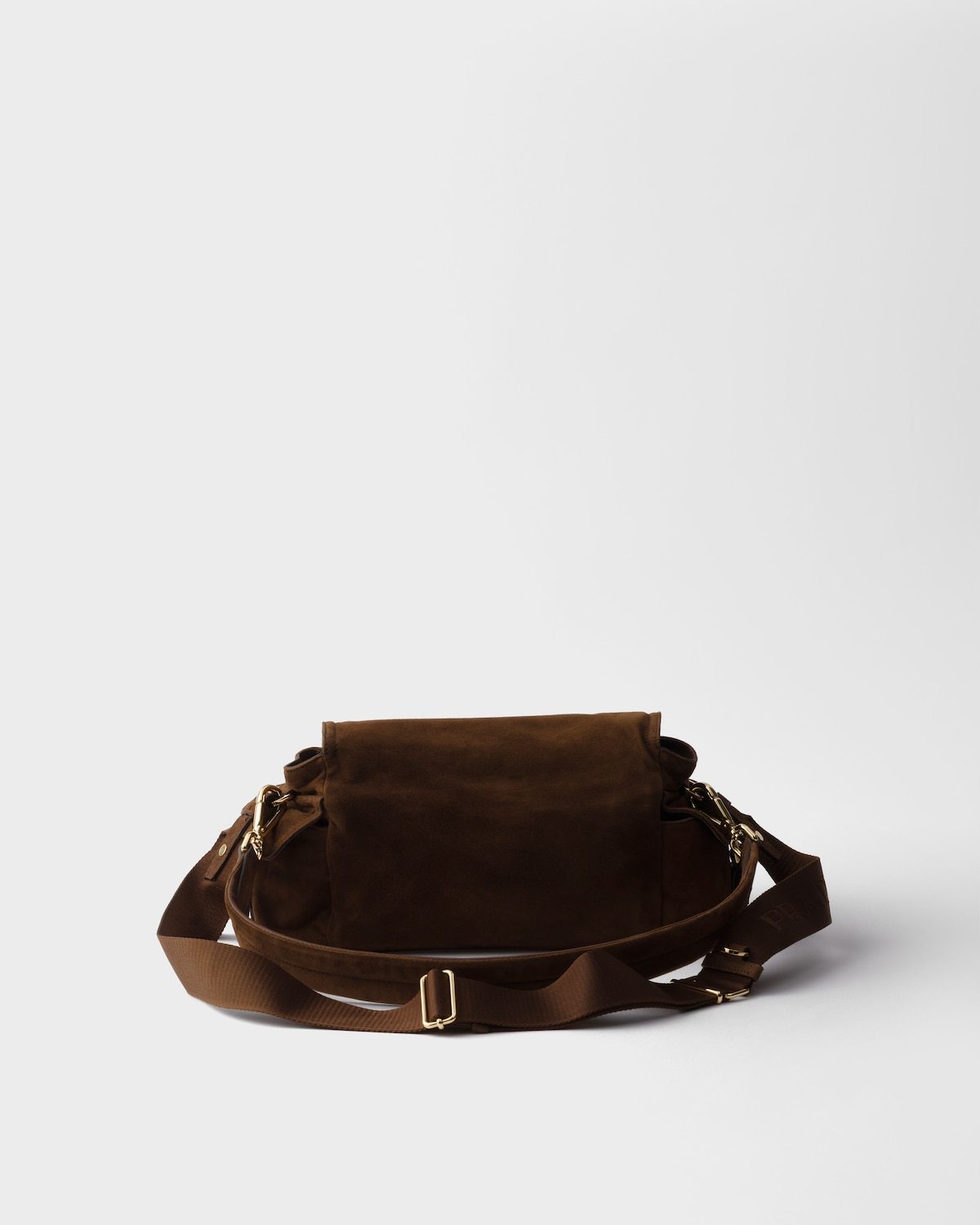 Prada Womens Burgundy Explore Medium Suede Shoulder Bag In Brown