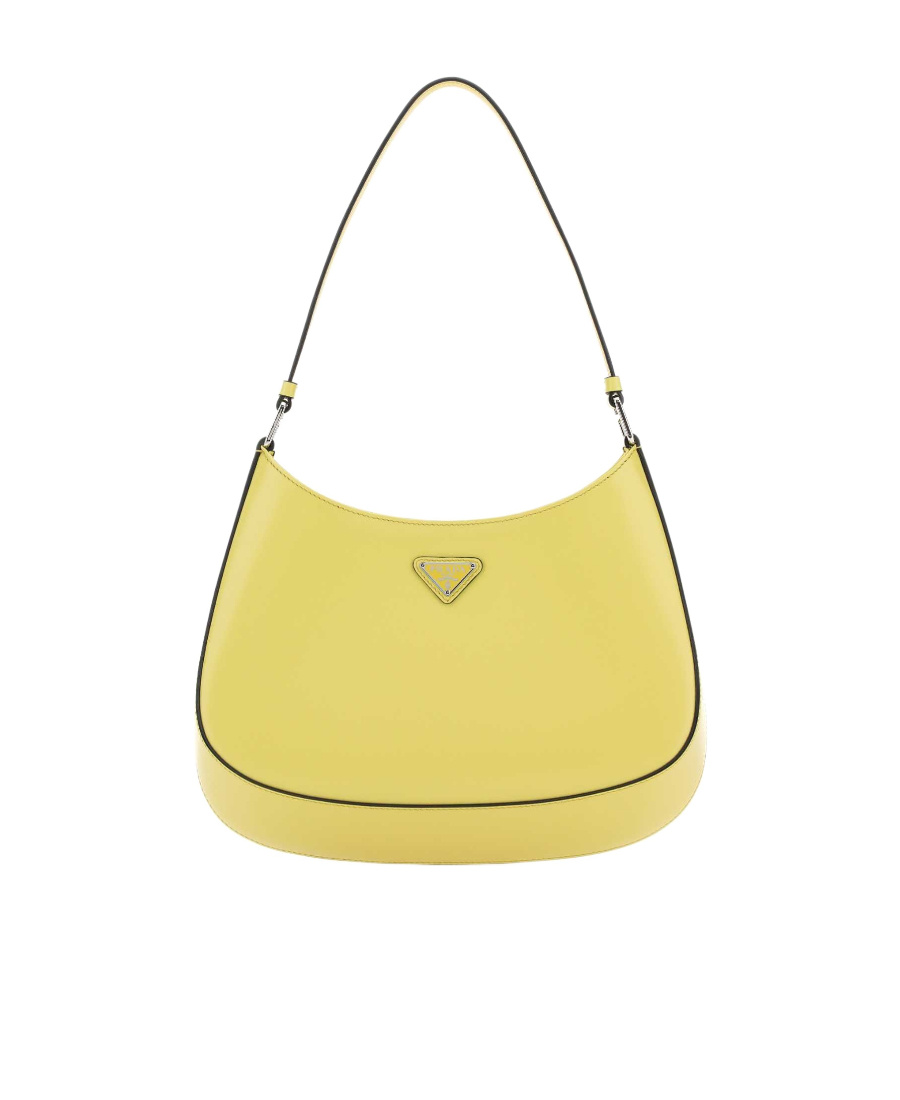 Prada Cleo Logo Shoulder Bag In Yellow