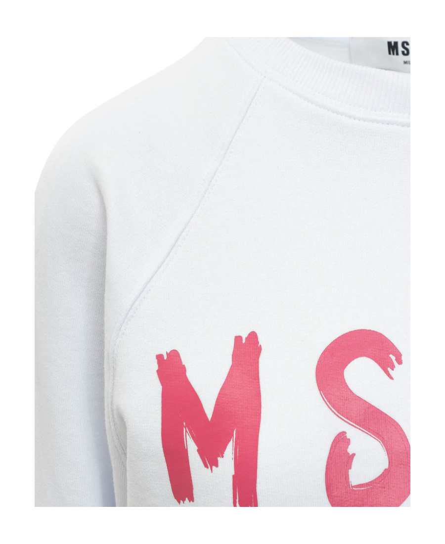 Msgm Logo-print Sweatshirt In Blue