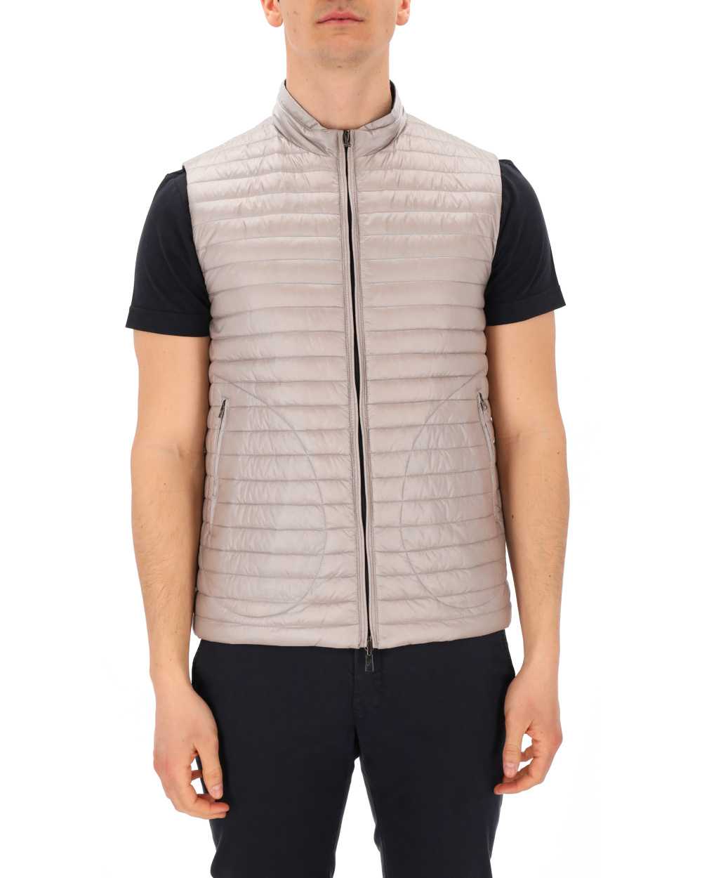Herno Double-sided Down Vest In Black