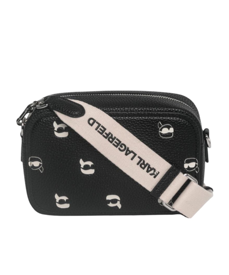 Karl Lagerfeld Ikon Cross Body Bag In Black