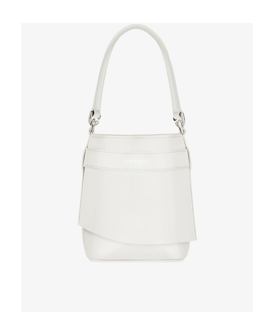Givenchy Mini Shark Lock Bucket Handbag In White