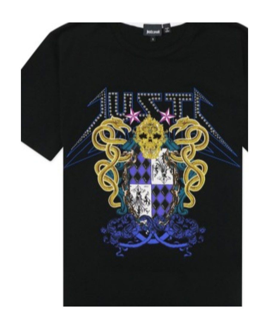 Just Cavalli Printed T-shirt In Black