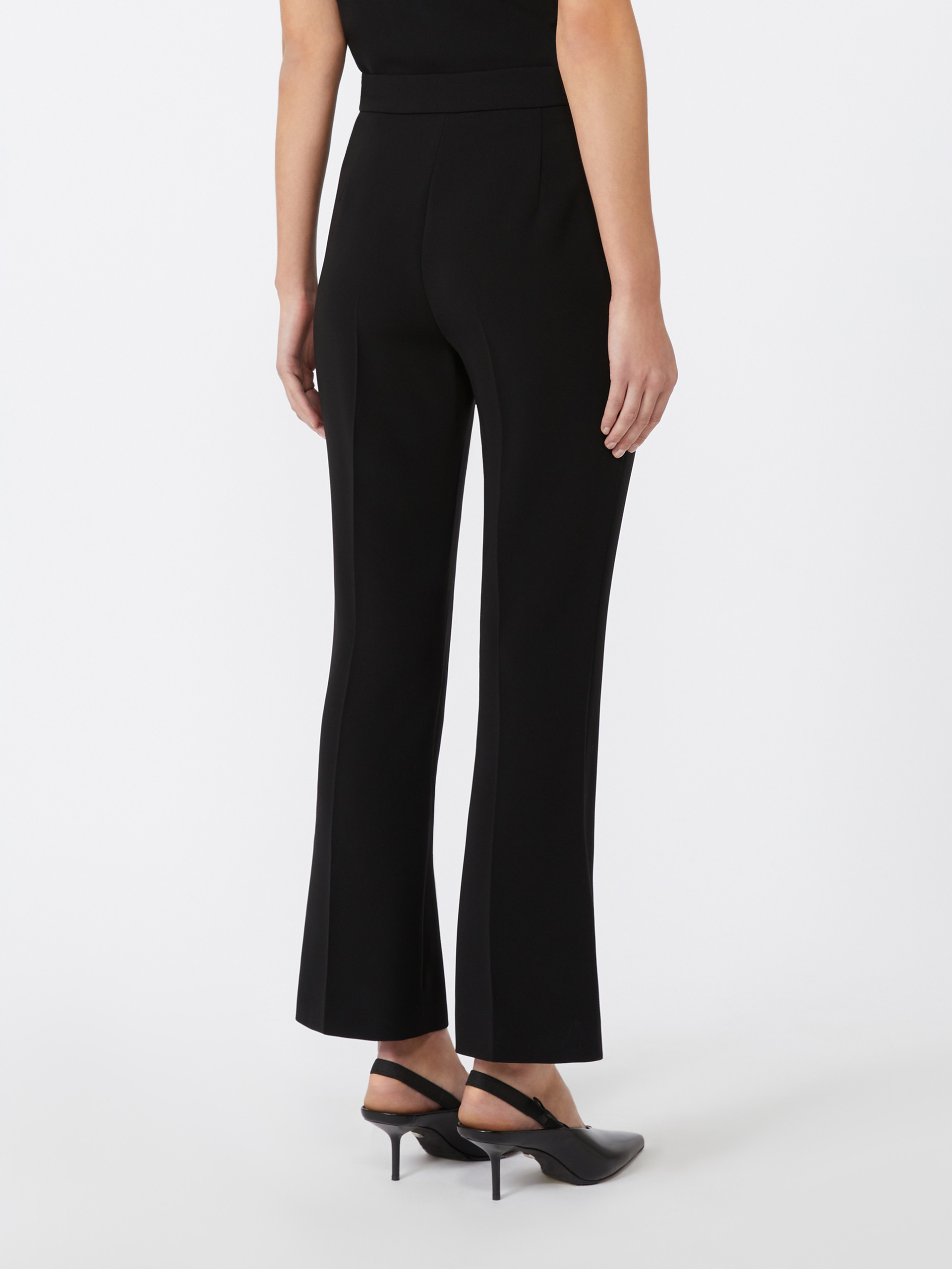 Max Mara Okra Long Trouser Black In Black