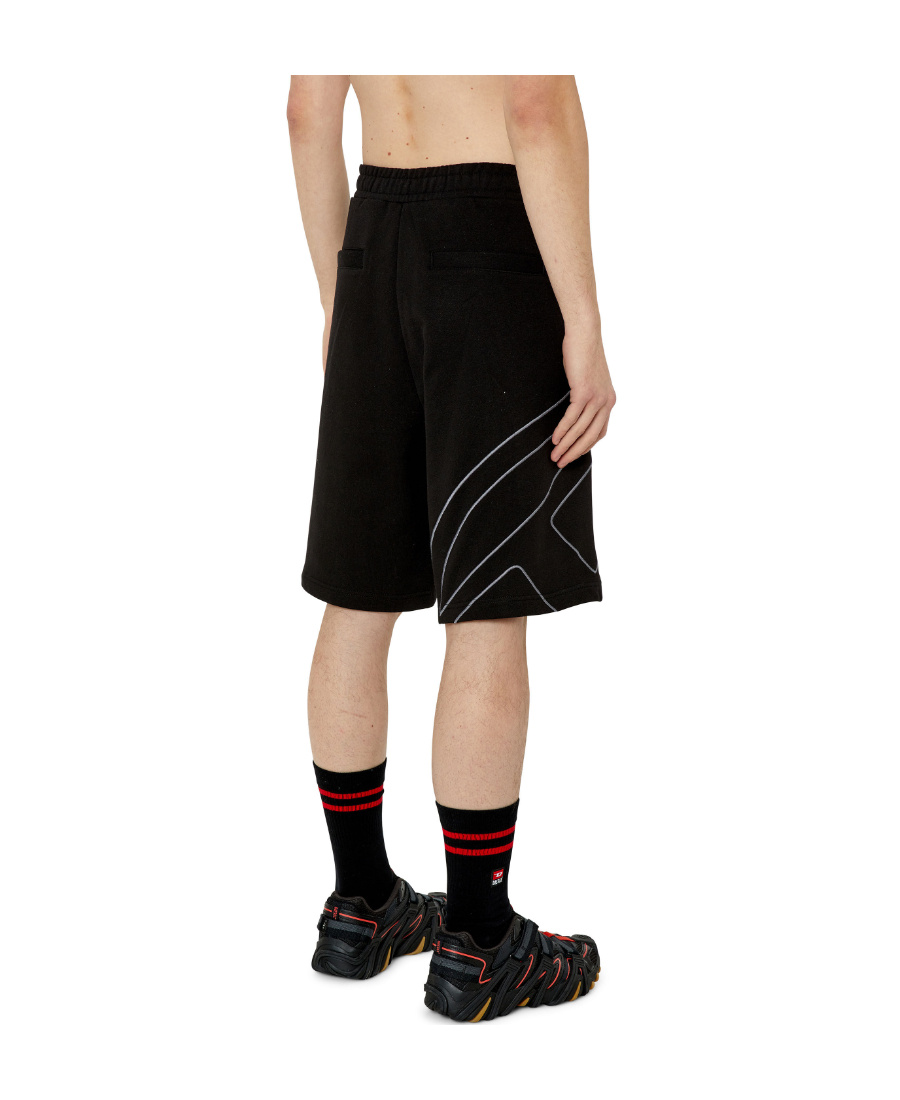 Diesel P-tain-mesh Track Shorts In Black
