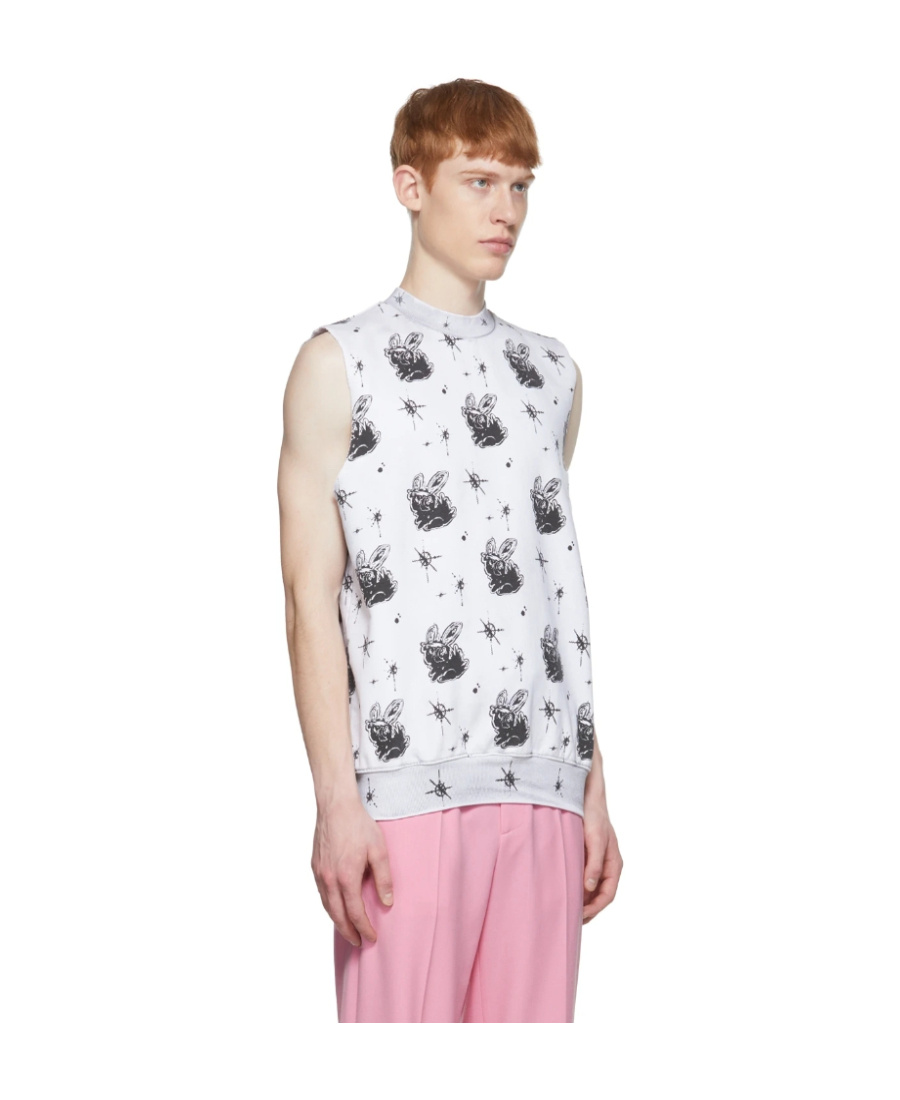 We11 Done White Cotton Vest In White