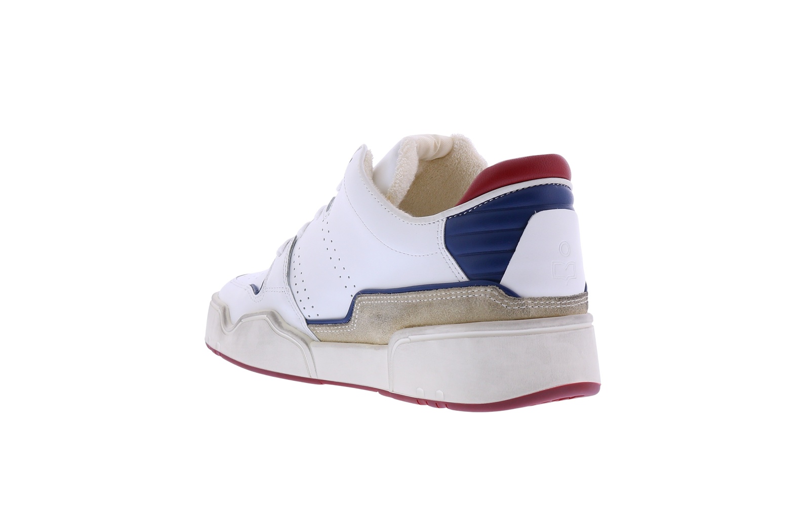 Isabel Marant Colour-block Leather Sneakers In White