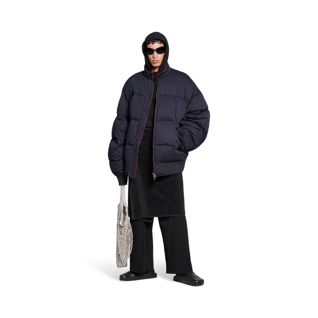 Balenciaga Harrington Cotton Puffer Jacket In Blue