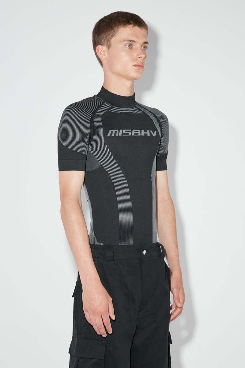 Misbhv Muted Black Stretch Sport T-shirt In Black