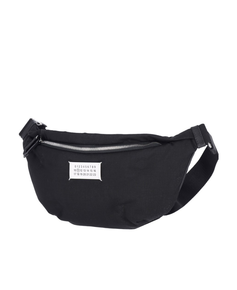 Maison Margiela Logo-appliqué Belt Bag In Black